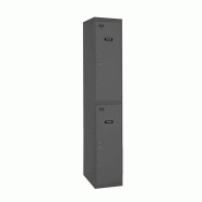 SimonRack Vestiaire Métallique 2 Portes avec Clé, 1800x300x500 mm, Anthracite - Simonlocker - noir métal 8425437105074