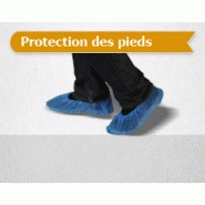 Surchaussure plp blanche avec semelle bleue