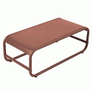 Table basse de jardin en métal 85x40x30 cm terracotta - marron acier 114959