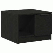 VidaXL Table basse Chêne noir 50 x 50 x 36 cm Bois d'ingénierie Modèle Cristal Horizon - 862743