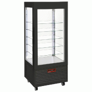 Vitrine réfrigérée négative 4 faces vitrée noire ventilée 480 l - PINN/VB-B9-R2