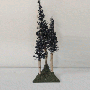 Arbres bleus sur base mousse H70 cm