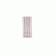 Bandeau microfibre poches et languettes blanc avec bande abrasive bleue 40cm