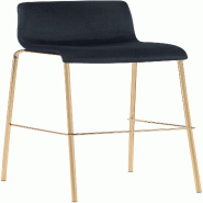 Décoshop26 - Tabouret de bar x1 en velours noir cadre métallique doré à quatre pieds style chic et moderne 10_0005850 - noir métal 3000265257383
