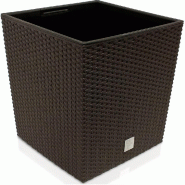Deuba Prosperplast - Pot Rato 32 L avec insert de plantation, coloris Chocolat, 33x33x33 cm - marron plastique ZA675