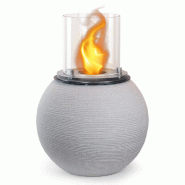 Divina Fire Cheminée au bioéthanol brasero de jardin sur pied pour intérieur et extérieur BOTTICELLI Corde Beige d.40 x h54 - beige 8055829981773