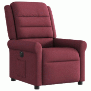 Fauteuil inclinable électrique Rouge bordeaux Tissu Modèle Zermelia - 8721102962790