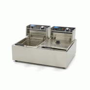 Friteuse professionnelle ECO 2 x 6 L - 2 paniers - Jusqu'à 2,4 kg de frites Friteuse professionnelle ECO 2 x 6 L - 2 paniers - Jusqu'à 2,4 kg de frites