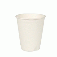 Gobelets canne à sucre "pure" 0,2 l Ø 8 x 9,1 cm blanc (640 unités) PAPSTAR - blanc Bagasse 89854-C
