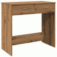 Helloshop26 - Bureau table poste de travail meuble d'ordinateur informatique étude chêne artisanal 80 x 40 x 75 cm bois d'ingénierie 02_0023560 - 3 Helloshop26 - Bureau table poste de travail meuble d'ordinateur informatique étude chêne artisanal 80 x 40 x 75 cm bois d'ingénierie 02_0023560 - 3