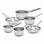 Lot de 4 casseroles 16/18/20/22 cm et 2 poêles en inox 20/24 cm Fackelmann Rhona - gris inox 3176239913194