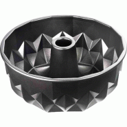 Moule de cuisson Kaiser géométrique 25 cm, en aluminium moulé sous pression avec revêtement antiadhésif de qualité supérieure - noir aluminium 10477