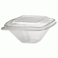Packnwood FHC - 100Pcs - Pot Deli carré PET transparent avec couvercle - 128x128x55mm 250ml - transparent plastique 210DELICAR8 Packnwood FHC - 100Pcs - Pot Deli carré PET transparent avec couvercle - 128x128x55mm 250ml - transparent plastique 210DELICAR8
