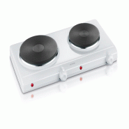 SEVERIN Réchaud électrique 2 Feux 1000w+1500w dk1042 - blanc métal 1042