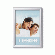 SHOWDOWN Displays Exposiciónate Cadre Clic-Clac A3 Coins En Onglet 32 mm Classement au feu B1 KRA3G32B1 - argenté aluminium 8595578357509