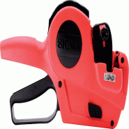 SIGMA Étiqueteuse de prix SHL01, 1 ligne, 8 chiffres, 2x 1.500 étiquettes, rouge - rouge plastique 284765