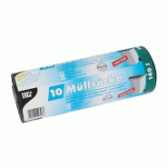 Starpak 10 sacs poubelle, LDPE 140 l 110 cm x 80 cm noir - noir plastique polypropylène 12396