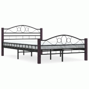 VidaXL Cadre de lit sans matelas noir métal 120x200 cm Modèle Zervelor - 285292