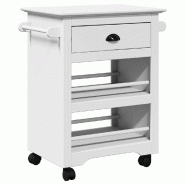VidaXL Chariot de cuisine BODO blanc 67,5x45x80 cm - blanc multi-matériau 4016878