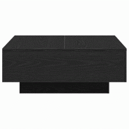 VidaXL Table basse Chêne noir 80 x 80 x 31 cm Modèle Étoile Chic - 862999