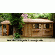 Abris de jardin monopente en en bois sur ossature