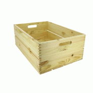 Cagette pin naturel 2 lattes 54x36x20cm - par 2