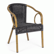 Chaise avec accoudoir Cala Dark 55 x 62 x 80 cm - par 10