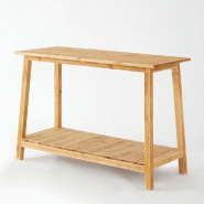 Console 2 niveaux L110 x P45 x H75 cm bois contemporain
