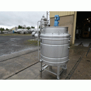 Container inox rond agité 800 L - Umformtechnik - 1 agitation tri pale, 2 boules de lavage, 3 sondes de niveau Container inox rond agité 800 L - Umformtechnik - 1 agitation tri pale, 2 boules de lavage, 3 sondes de niveau