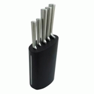 Couteaux De Cuisine Avec Support Bloc - Lot De 5 - Lacor - noir 8414271390647 Couteaux De Cuisine Avec Support Bloc - Lot De 5 - Lacor - noir 8414271390647