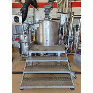 Cuve inox 316 1000 litres avec agitation, demi-ronde et isolation thermique hermétique atex - référence : c13158