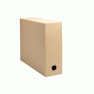 Exacompta Lot de 5 Boîte transfert Office by Me®, dos de 90, carton recouvert papier texturé, coloris beige - 3130630896029