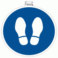 Exacompta Signalisation adhésive Arrêt obligatoire, bleu/blanc - bleu 67024E