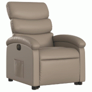 Fauteuil inclinable électrique cappuccino similicuir Modèle Xandria - 8721012165489