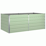 Helloshop26 - Jardinière industrielle moderne extérieure 195 x 100 x 75 cm espace créatif en acier galvanisé vert pastel 02_0059287 - vert acier 3