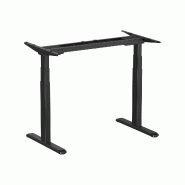 KIMEX - Pied de bureau motorisé assis-debout, à double moteur, Noir - plastique 3700685426955