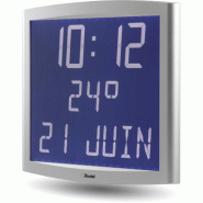 Horloge calendrier LCD Opalys Date - 230V, Radio ALS, boitier aluminium - BODET
