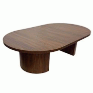 Oviala Business Table basse ovale 120 cm moderne effet bois foncé - marron Bois massif 113770 Oviala Business Table basse ovale 120 cm moderne effet bois foncé - marron Bois massif 113770