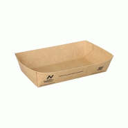 Conpax 90 barquettes à snacks, carton "NOTPLA" 3,8 cm x 8,5 cm x 15,5 cm marron - marron en carton 97056 Conpax 90 barquettes à snacks, carton "NOTPLA" 3,8 cm x 8,5 cm x 15,5 cm marron - marron en carton 97056