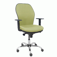 Piqueras y Crespo Silla Jorquera respaldo bali verde oliva asiento bali verde oliva base cromada y ruedas parqué - vert multi-matériau 15SB552B552B1 Piqueras y Crespo Silla Jorquera respaldo bali verde oliva asiento bali verde oliva base cromada y ruedas parqué - vert multi-matériau 15SB552B552B1