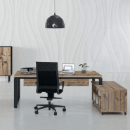 Bureau de direction avec un superbe plateau e?paisseur 38 mm - Prestige - Buronomic