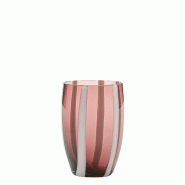 Zafferano Gessato Lot De 6 Verres Tumbler Améthyste En Verre Soufflé À La Bouche, Fait Main, Ligne Artisanale Pour Table Moderne Et Traditionnelle