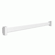 Barre de charge pour tube 25x15 mm - 632x44mm - blanc