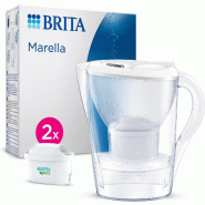 Brita Marella Filtre pour réservoir d'eau 2,4 L Clair, Blanc - blanc plastique 4006387124311 Brita Marella Filtre pour réservoir d'eau 2,4 L Clair, Blanc - blanc plastique 4006387124311