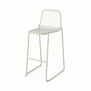 Essentials Mase Tabouret de bar en métal empilable - Beige - beige acier 50873