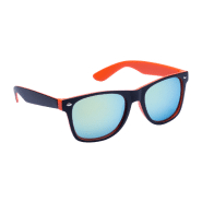 Lunettes de soleil - monture bicolore en plastique - verres métalliques - protection UV 400 Lunettes de soleil - monture bicolore en plastique - verres métalliques - protection UV 400