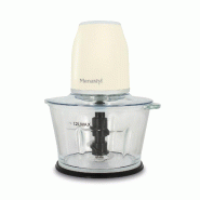 Menastyl - Hachoir retro 1.2l en plastique crème et contenant en verre - 3256391050170