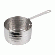 Mini casserole de présentation (Ø)90 x (H)60 mm en inox finition martelée