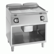 Plancha sur coffre 1/3 rainurée - 2/3 lisse Giorik FME741GC