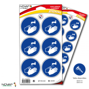 Planches de 10 panneaux adhésifs ronds diamètre 40 mm obligations - PADRPN-NV01/OLVM_0